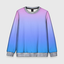 Свитшот детский Градиент мягкий розовый в голубой перелив, цвет: 3D-меланж