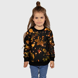 Свитшот детский Новогоднее украшение, цвет: 3D-черный — фото 2