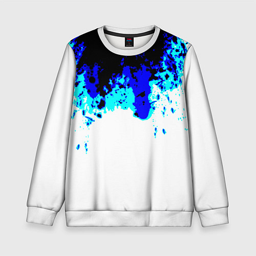 Детский свитшот Синяя кровь андроида / 3D-Белый – фото 1