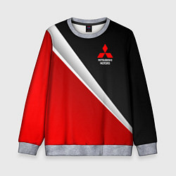 Свитшот детский Mitsubishi - черный и красный, цвет: 3D-меланж