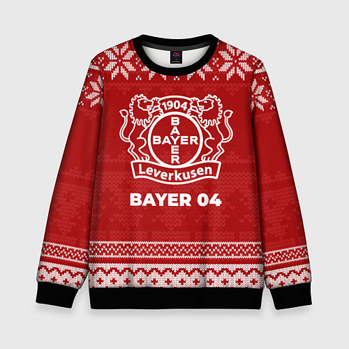 Детский свитшот Новогодний Bayer 04 / 3D-Черный – фото 1