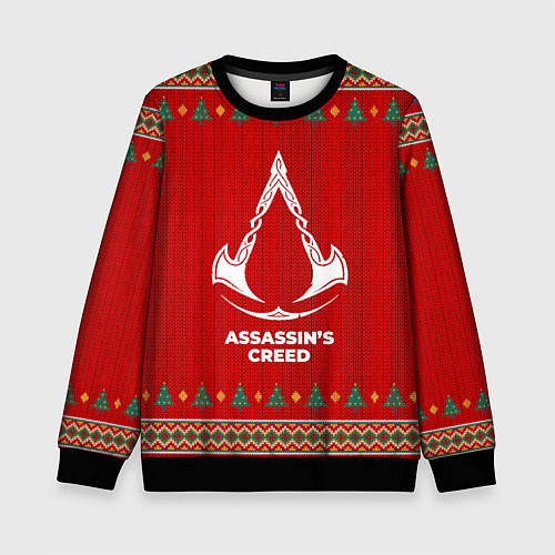 Детский свитшот Assassins Creed new year / 3D-Черный – фото 1