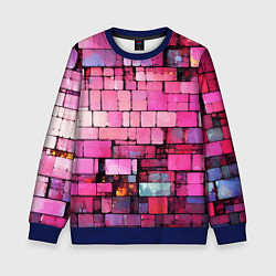 Свитшот детский Pink bricks, цвет: 3D-синий