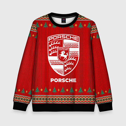 Детский свитшот Porsche new year / 3D-Черный – фото 1