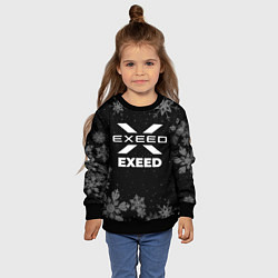 Свитшот детский Снежный Exeed, цвет: 3D-черный — фото 2