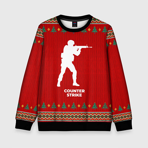 Детский свитшот Counter Strike new year / 3D-Черный – фото 1