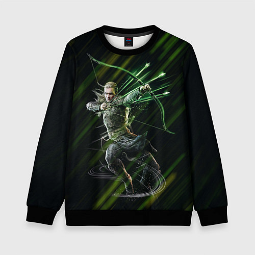 Детский свитшот Леголас - Властелин колец / 3D-Черный – фото 1