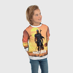 Свитшот детский Идущий мандалорец, цвет: 3D-белый — фото 2