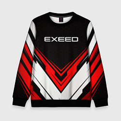 Свитшот детский Exeed - красный симметричный, цвет: 3D-черный