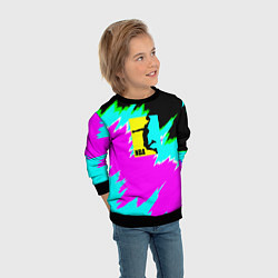 Свитшот детский NBA неоновые краски текстура, цвет: 3D-черный — фото 2