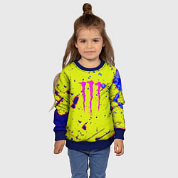 Свитшот детский Monster energy краски, цвет: 3D-синий — фото 2