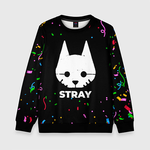 Детский свитшот Stray конфети / 3D-Черный – фото 1
