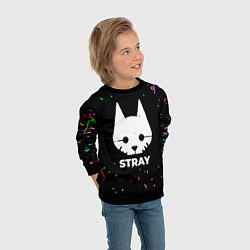 Свитшот детский Stray конфети, цвет: 3D-черный — фото 2