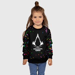 Свитшот детский Assassins Creed конфети, цвет: 3D-черный — фото 2
