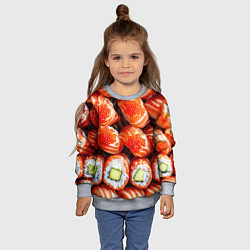 Свитшот детский Филадельфия с красной икрой, цвет: 3D-меланж — фото 2