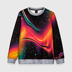 Детский свитшот Жидкая пленка в блестках - нейросеть