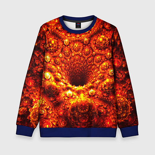 Детский свитшот Фрактал абстракция / 3D-Синий – фото 1