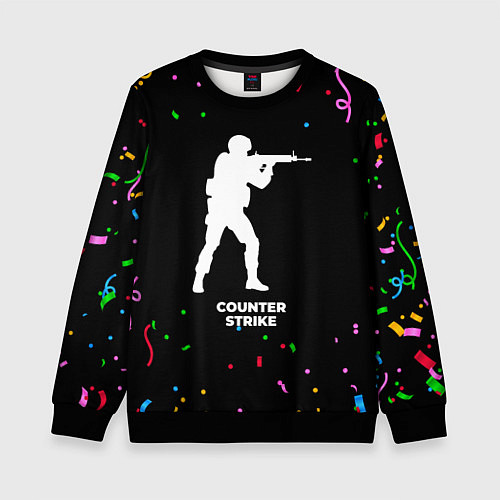 Детский свитшот Counter Strike конфети / 3D-Черный – фото 1