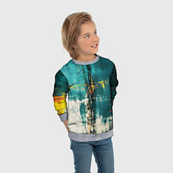 Свитшот детский Ржавчина сине-белая, цвет: 3D-меланж — фото 2