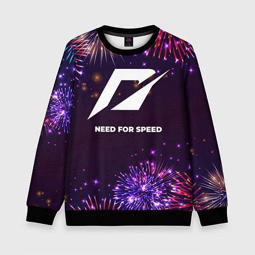 Детский свитшот Праздничный Need for Speed / 3D-Черный – фото 1