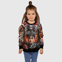 Свитшот детский Гарри Поттер и мифические существа, цвет: 3D-черный — фото 2
