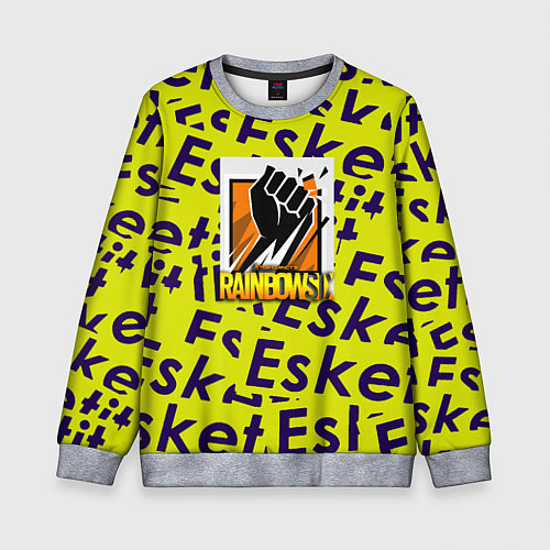Детский свитшот Rainbow six pattern rap / 3D-Меланж – фото 1