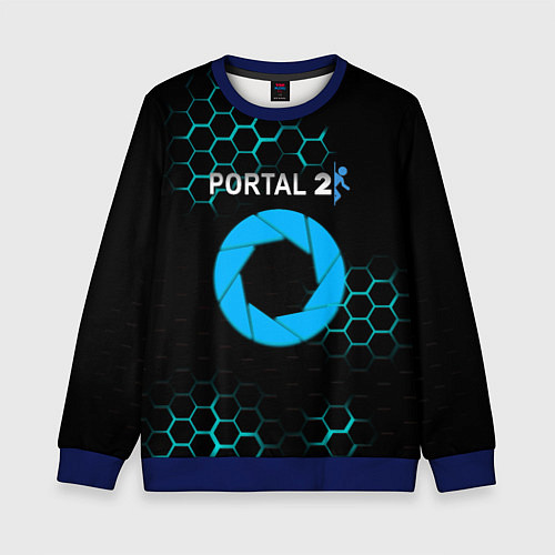 Детский свитшот Portal соты броня / 3D-Синий – фото 1