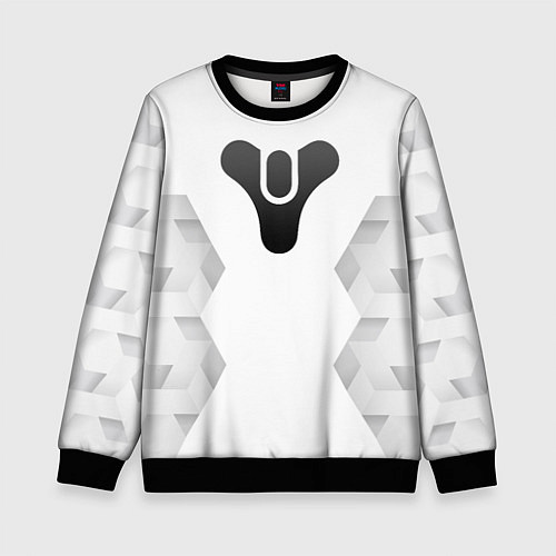 Детский свитшот Destiny white poly / 3D-Черный – фото 1