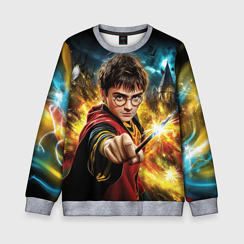 Детский свитшот Гарри Поттер и магия / 3D-Меланж – фото 1