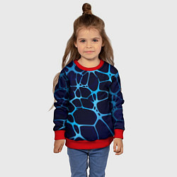 Свитшот детский Aqua - абстракция, цвет: 3D-красный — фото 2