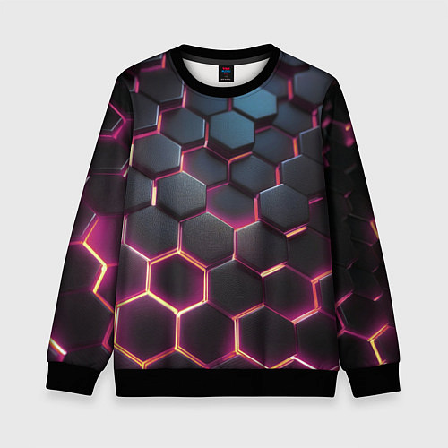 Детский свитшот Киберсоты / 3D-Черный – фото 1