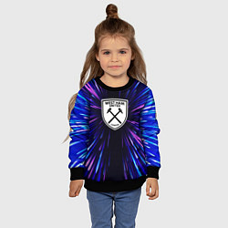 Свитшот детский West Ham neon energy, цвет: 3D-черный — фото 2