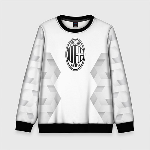 Детский свитшот AC Milan white poly / 3D-Черный – фото 1