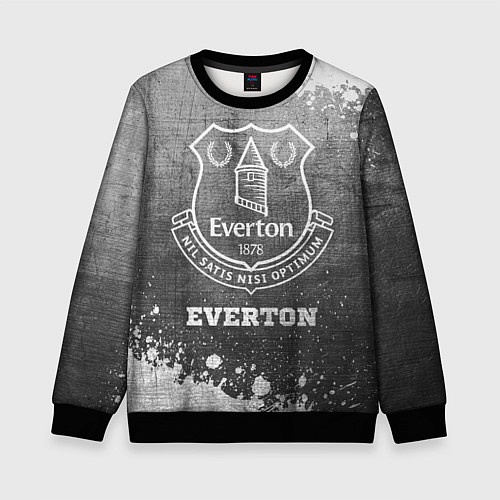 Детский свитшот Everton - grey gradient / 3D-Черный – фото 1