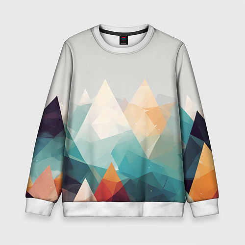 Детский свитшот Разноцветный горный хребет / 3D-Белый – фото 1
