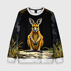 Детский свитшот Кенгуру на черном