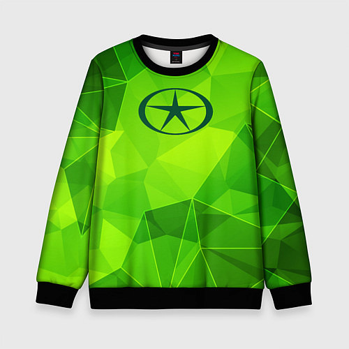 Детский свитшот JAC green poly / 3D-Черный – фото 1