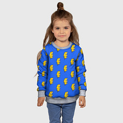 Свитшот детский Супер молнии, цвет: 3D-меланж — фото 2