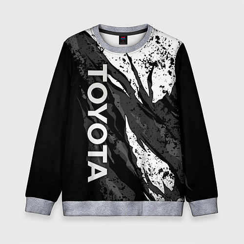 Детский свитшот Toyota - белый разрыв / 3D-Меланж – фото 1