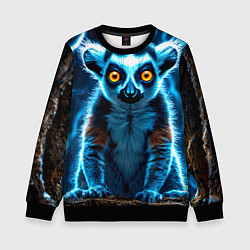 Детский свитшот Лемур и удар молнии