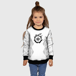 Свитшот детский Final Fantasy white poly, цвет: 3D-черный — фото 2