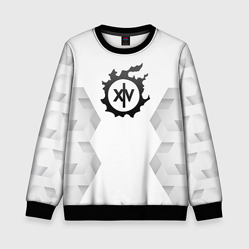 Детский свитшот Final Fantasy white poly / 3D-Черный – фото 1