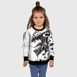 Свитшот детский Свирепая морда Венома - ядовитая слизь, цвет: 3D-черный — фото 2