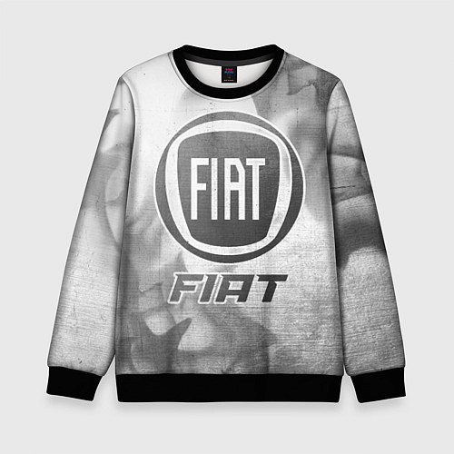 Детский свитшот Fiat - white gradient / 3D-Черный – фото 1