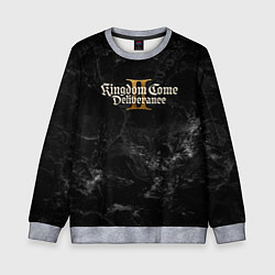 Свитшот детский Kingdom Come Deliverance 2 dark logo, цвет: 3D-меланж