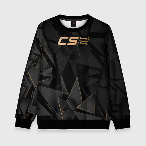 Детский свитшот Counter Strike 2 golden poly / 3D-Черный – фото 1