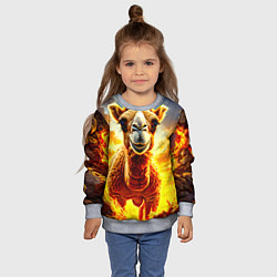 Свитшот детский Верблюд в огне, цвет: 3D-меланж — фото 2