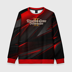 Свитшот детский Kingdom Come Deliverance 2 red black, цвет: 3D-красный
