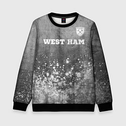 Детский свитшот West Ham - grey gradient посередине