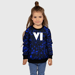 Свитшот детский GTA 6 blue energy, цвет: 3D-черный — фото 2